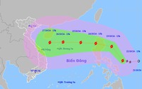 Bão TRAMI đang hướng thẳng vào biển Đông, khi vào biển Đông, bão TRAMI mạnh cấp mấy?