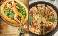 Trung Quốc gây xôn xao với món pizza phủ ếch chiên giòn