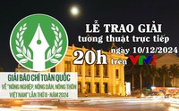 20h tối nay, trực tiếp trên VTV2: Lễ trao Giải báo chí toàn quốc về nông nghiệp, nông dân, nông thôn Việt Nam