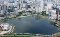 Hà Nội: Toàn cảnh công viên hồ điều hòa 750 tỷ chuẩn bị đi vào hoạt động