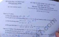 Đề thi môn Toán vào lớp 10 năm 2024 của Quảng Ninh có gợi ý đáp án