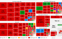 Khối ngoại bán ròng, màu đỏ phủ thị trường chứng khoán