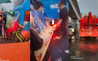 Clip NÓNG 24h: Giải cứu người đi xe máy mắc kẹt dưới gầm ô tô sau tai nạn
