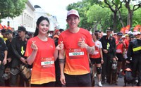 Cầu thủ Đoàn Văn Hậu và Hoa hậu Ngọc Hân tham gia giải chạy vì cộng đồng không ma túy