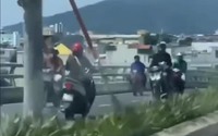Thót tim "nữ ninja" chạy xe máy ngược chiều gây tai nạn trên cầu vượt ở Đà Nẵng