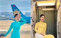 "Hoa hậu hàng không" duyên dáng trong trang phục tiếp viên trưởng