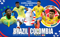 Brazil vs Colombia (8 giờ ngày 3/7): Bất phân thắng bại?
