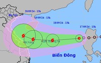 Áp thấp nhiệt đới giật cấp 9, cách quần đảo Hoàng Sa 820km, di chuyển theo hướng Tây với tốc độ rất nhanh