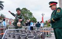 Hình ảnh hàng loạt trận địa pháo hoa ở Hà Nội sẵn sàng khai hỏa đêm giao thừa Tết Nguyên đán 2025