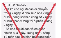 Hà Nội bác thông tin "không cho người dân di chuyển trong 7 ngày"