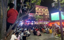 Người hâm mộ leo ngọn cây cổ vũ U23 Việt Nam đánh bại Malaysia