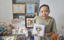 Người mẹ đơn thân ở Đà Nẵng giàu nghị lực với đam mê làm tranh giấy xoắn