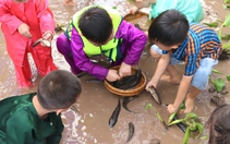 Trẻ em Cần Thơ tái hiện trang phục chợ quê xưa và tìm hiểu văn hóa sông nước