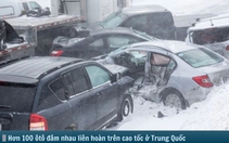 Hình ảnh báo chí 24h: 100 ôtô đâm nhau liên hoàn trên cao tốc ở Trung Quốc