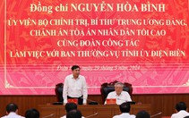Chánh án Tòa án nhân dân tối cao Nguyễn Hòa Bình  thăm và làm việc tại Điện Biên