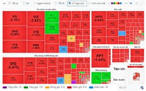 Lực bán giải chấp của công ty chứng khoán xuất hiện, VN-Index giảm tới hơn 23 điểm