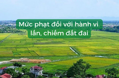 Mức phạt đối với hành vi lấn, chiếm đất đai năm 2022