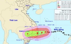 Bão số 12 cách đất liền 220km, Quảng Nam đến Khánh Hòa đang mưa to