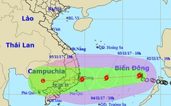 Thời tiết hôm nay: Bão số 12 tăng cấp hướng vào Bình Định và Ninh thuận