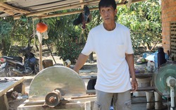 Lão nông chế tạo máy thái 2 tạ bắp chuối mỗi giờ