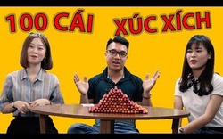 Thử Thách Gái Xinh Ăn 100 Cái Xúc Xích