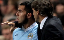 Mancini phủ nhận chuyện mâu thuẫn với Tevez