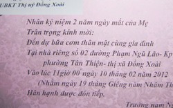 Thiệp mời đám giỗ ghi chức vụ &#34;thể hiện sự trân trọng&#34;...