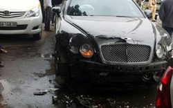 Xế Bentley bạc tỷ gây tai nạn, đâm nát taxi