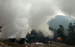 Clip cháy lò than ở Quảng Ninh, khói ngút trời