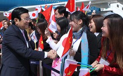 Chủ tịch nước Trương Tấn Sang đến Osaka
