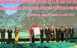 Tràng An đón nhận bằng di sản của UNESCO