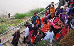 Hàng nghìn người phóng sinh cá chép trong hội thả cá