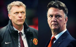 Sốc với thành tích của Van Gaal so với David Moyes 