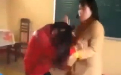Choáng với clip cô giáo đuổi đánh, dọa chém học sinh