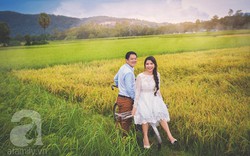 Bộ ảnh cưới “An Giang mùa lúa chín” đẹp như tranh vẽ của cặp đôi miền Tây