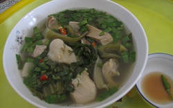 Bao tử nấu canh dưa cải