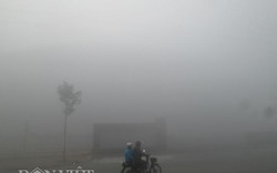 Thành phố Nam Định đang bị bao trùm bởi sương mù