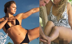 Nữ võ sĩ gây sốc vì mặc áo tắm vẽ trên tạp chí bikini