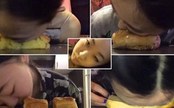 Cô gái gây sốt với sở thích “đập” mặt vào bánh mì