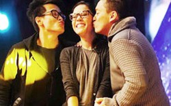 Thu Phương ngượng ngùng nhận nụ hôn từ hai "trai đẹp"
