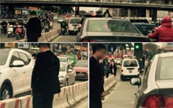 “Quý ông” đi ô tô tiểu tiện giữa phố Thủ đô có bị xử phạt?