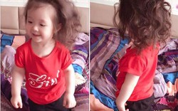 Clip: Con gái Elly Trần "đầu bù tóc rối" nhảy cực yêu