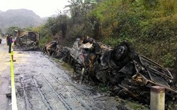 Tai nạn ở Hòa Bình: 230 triệu bị thiêu rụi trong xe khách?