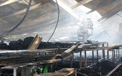 Cháy lớn, công ty may túi xách ở Sài Gòn bị đổ sập