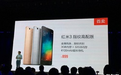 Xiaomi Redmi 3 Pro dùng 3 GB RAM giá quá hấp dẫn