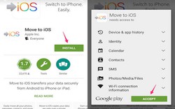 Cách sao lưu dữ liệu từ smartphone Android sang iPhone