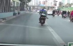 Clip: Thót tim những pha tạt ngang đầu xe buýt BRT đầy nguy hiểm