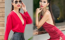 ''Ngấy'' áo dài, Hà Anh "hững hờ vòng 1" dạo phố đầu năm