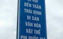 Lãnh đạo Thái Bình nói gì về biển quảng cáo đền Trần “phi quốc gia”?