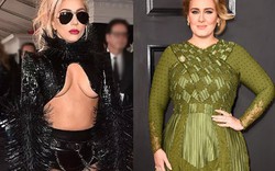 Gaga quên nội y, Adele lộng lẫy trên thảm đỏ Grammy